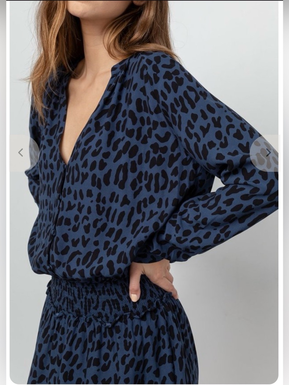 Rails Jasmine Long Sleeve Mini Dress in the Ash Cheetah, XS, like new!